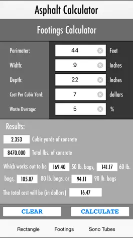 Game screenshot Asphalt Calculator - US/Imperial Concrete Calc. hack