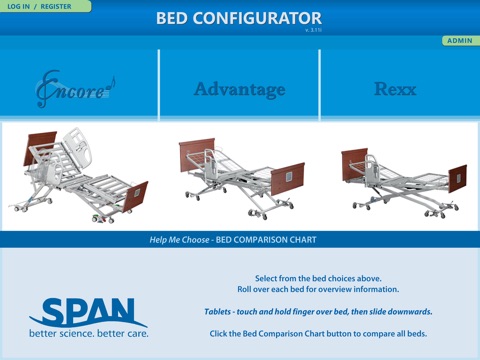 Span Medical Bed Configurator screenshot 2