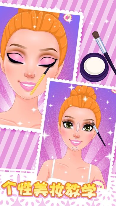 Pink Cut Crease Makeup Tutorial - Girls Salon Game screenshot 2
