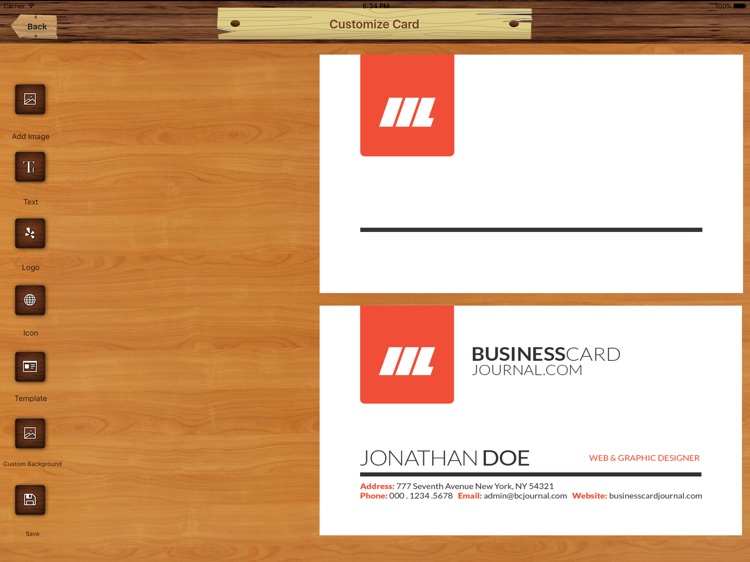 Biz Custom Card