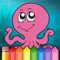 Coloring Book with Sea Life Animal, This app can improve art and paint skill for children