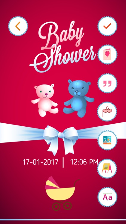 Baby Shower Invitation Cards Maker HD screenshot-1