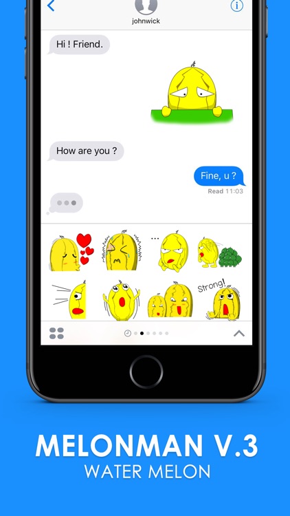 Melonman V.3 Emoji Stickers for iMessage