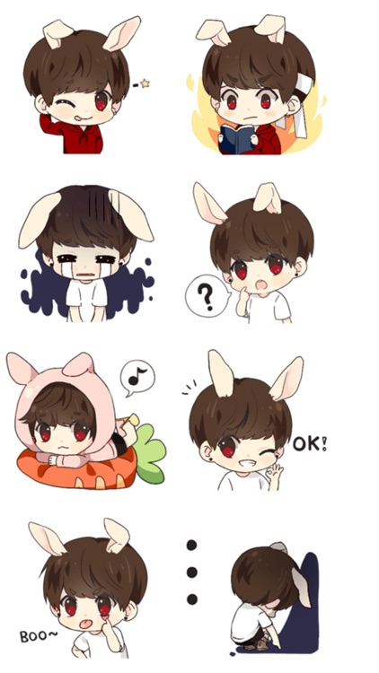 Bunny Boy Stickers