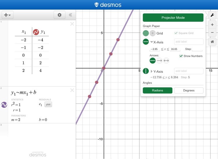Desmos Test Mode