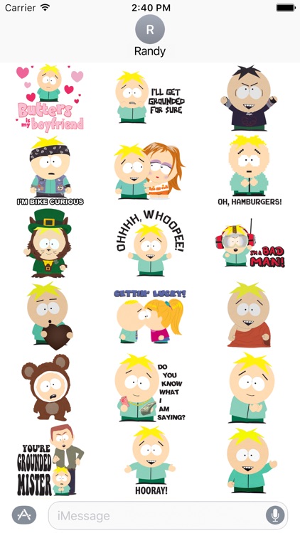 South Park: Butters Stickers