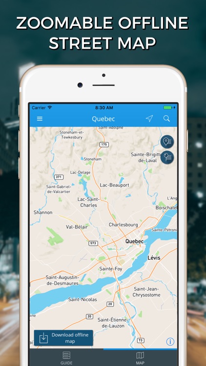 Quebec Travel Guide with Offline Street Map screenshot-3