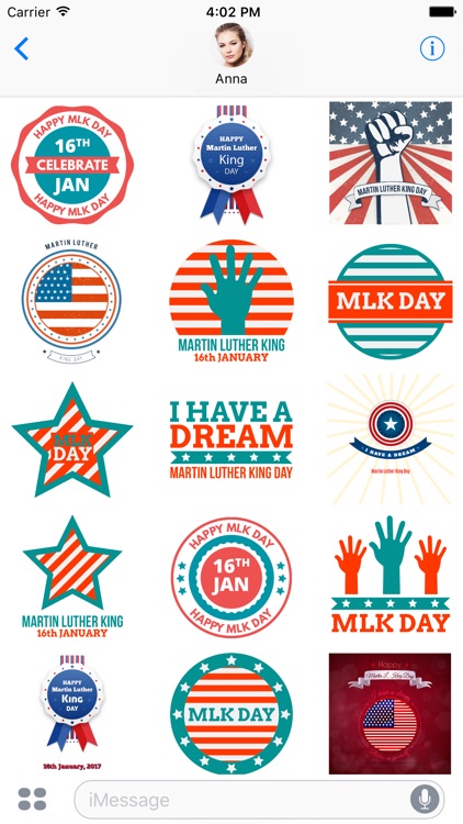 MLK Stickers - Martin Luther King Day Emoji