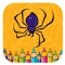 Spider Coloring Page Game For Kids Version