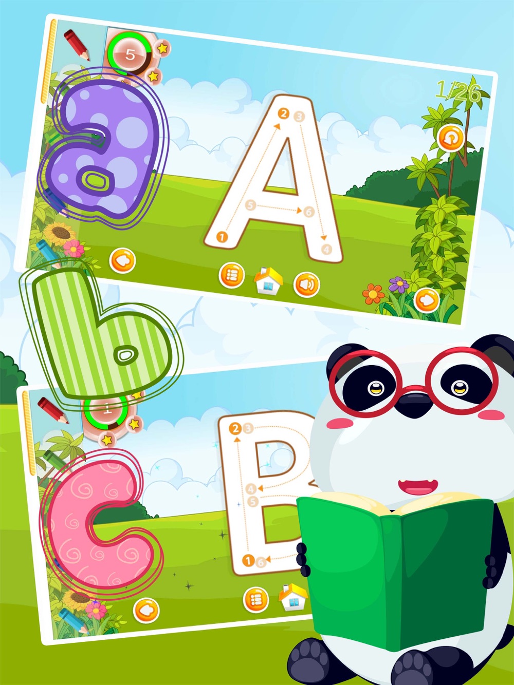 3in1 英語 アルファベット ぬりえ 書く 学習 Abc 保育園 Free Download App For Iphone Steprimo Com