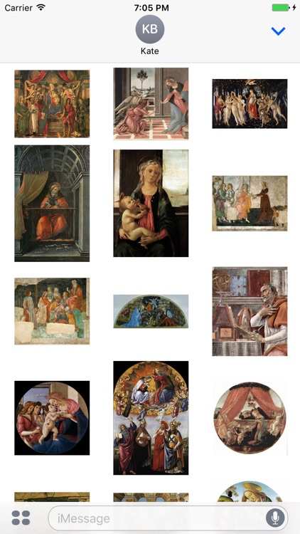 Botticelli Artworks for iMessage