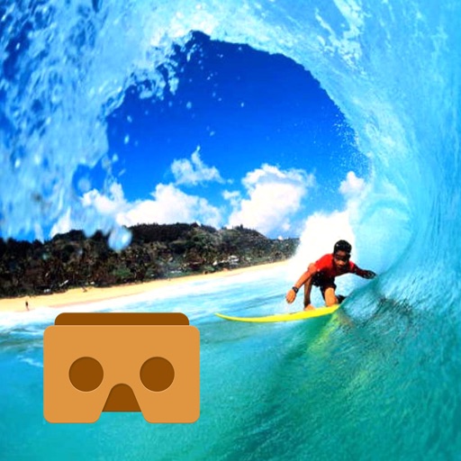 VR Surf Simulator - Surfing Player with Cardboard Icon