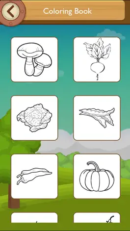 Game screenshot Coloring book: Kids learn to draw vegetables hack