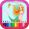 mermaid colouring book game