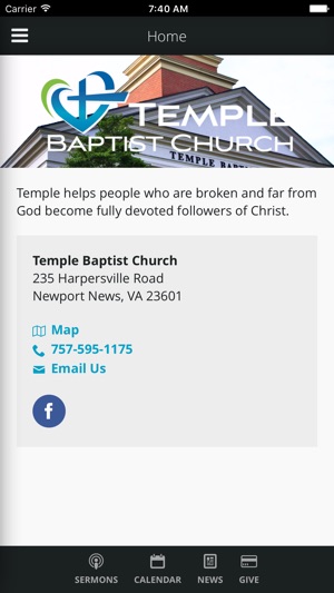 Temple Baptist of Newport News, VA(圖1)-速報App