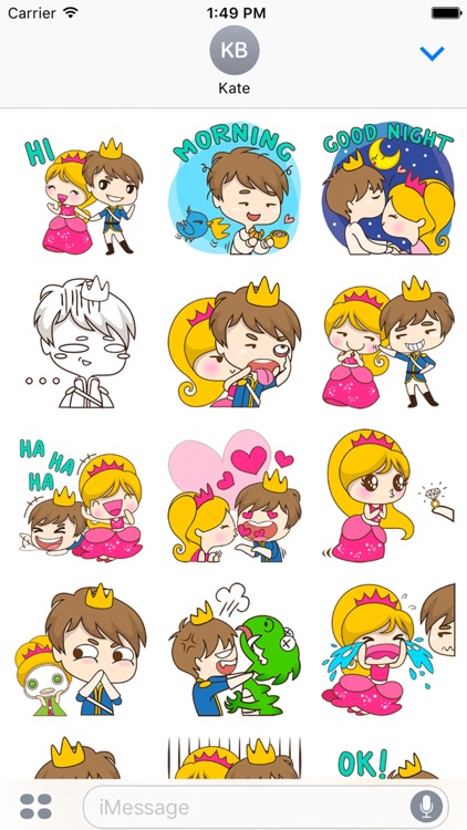 Sweet Royal couple for iMessage Sticker by Miinu Limited