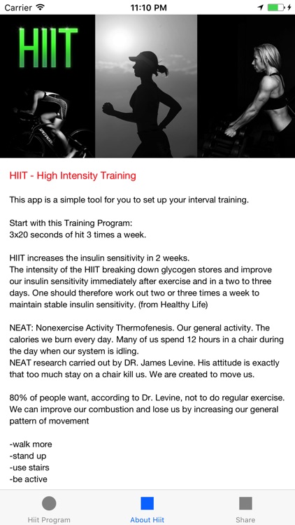 HIIT - High Intensity Interval Training