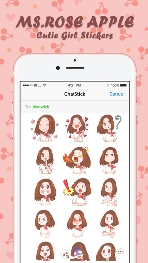 Ms.Rose Apple สติกเกอร์ สำหรับ iMessage ฟรี(圖1)-速報App