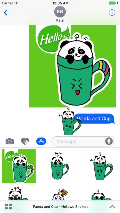 Hellowe Stickers: Panda and Cup