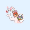 Easter Bear-bunny Stickers