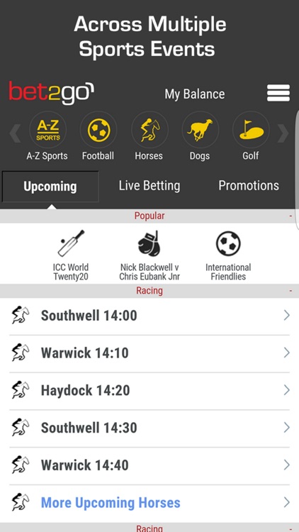 Odds2Go compare odds football racing & all sports