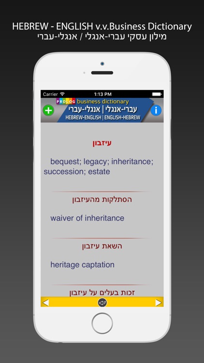 HEBREW - ENGLISH Business Dictionary v.v.| Prolog