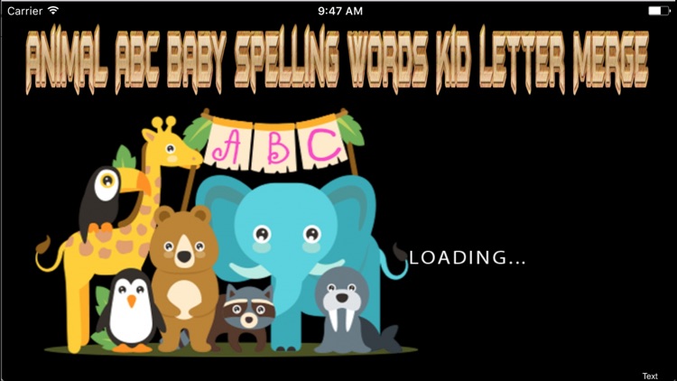 Animal ABC Baby Spelling Words Kid Letter Merge