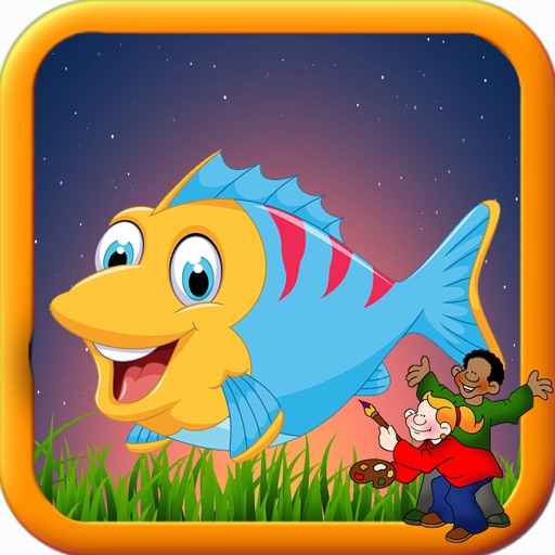 Fish Family Cartoon Coloring Version iOS App