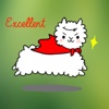 Smart White Alpaca Sticker