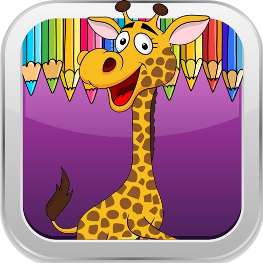 Animal Games Coloring Book Giraffes Version Icon