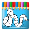 Coloring Drawing Book And Cute Worms Games