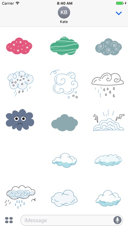Animated Cute Cloud Stickers