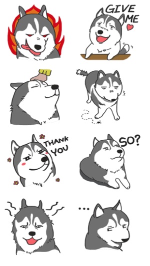 Funny Husky Stickers(圖2)-速報App