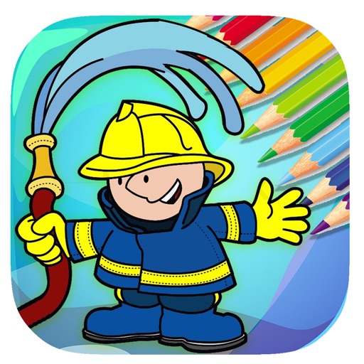 Coloring Book Hero Fireman Game For Children iOS App