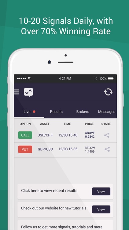 Binary Option Signals App