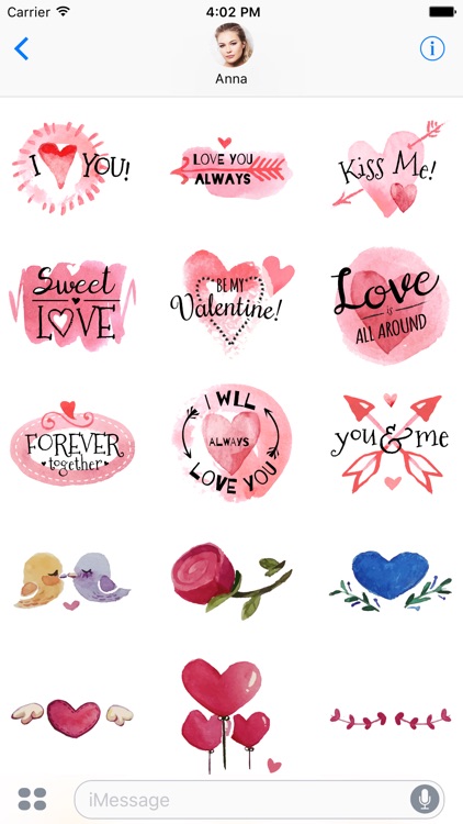Watercolor Valentine - Mega Bundle 60 Stickers