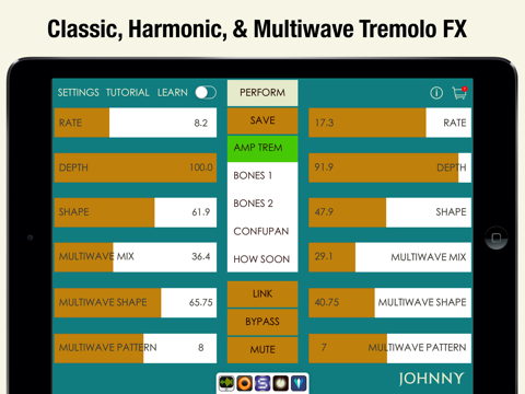 Johnny - Multiwave Tremolo Effects Processor screenshot 2