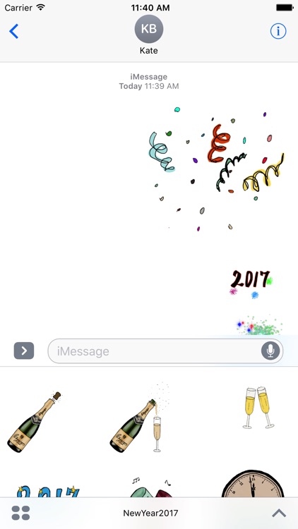 Happy New Year 2017 Animated Sticker Pack