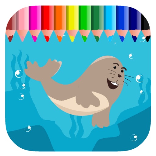 Coloring Book Game Sea Lion For Children iOS App