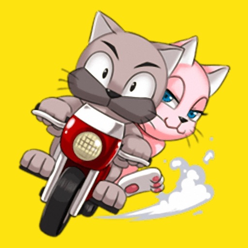 Oreo In Love 2 - Cute cat stickers for iMessage Icon