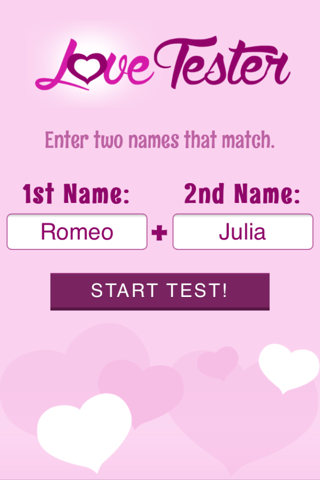 Love Tester Partner Match Game - náhled