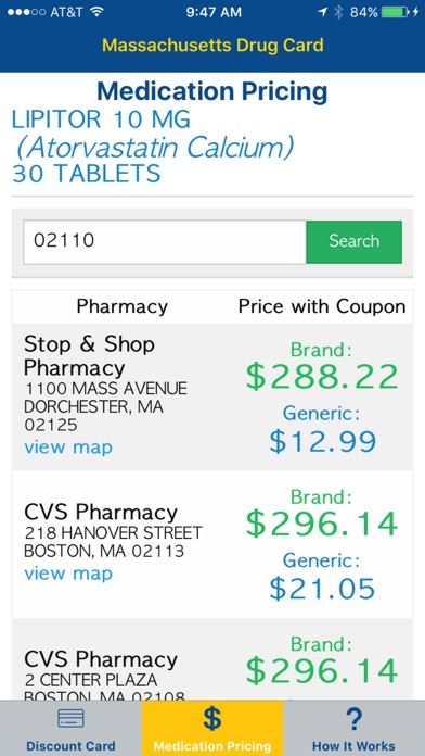 Massachusetts Drug Card screenshot 4
