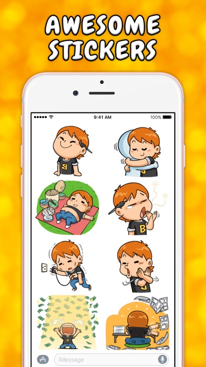 Crazy Boy Stickers screenshot-4