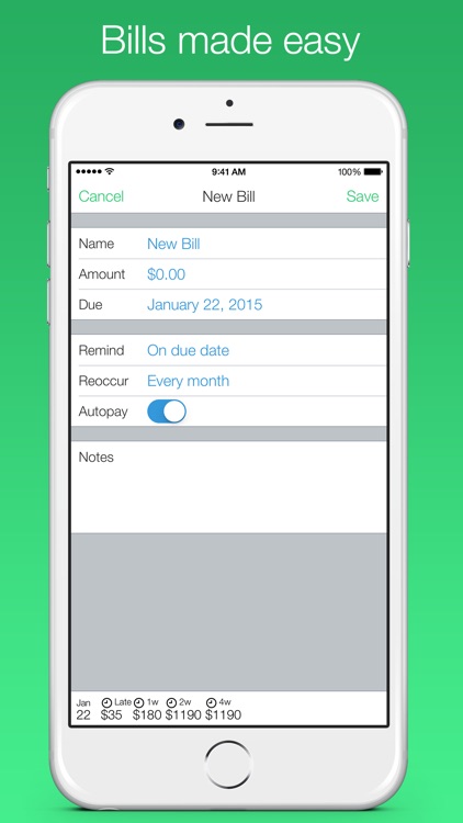 Jitto - bill reminder & budget manager screenshot-4