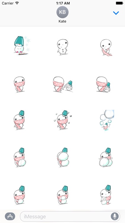 Xmas Of Lonely Snowman Stickers