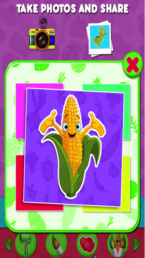 Vegetables Kids Coloring Book Pro(圖5)-速報App