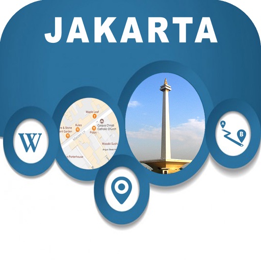 Jakarta Indonesia Offline City Maps Navigation Icon