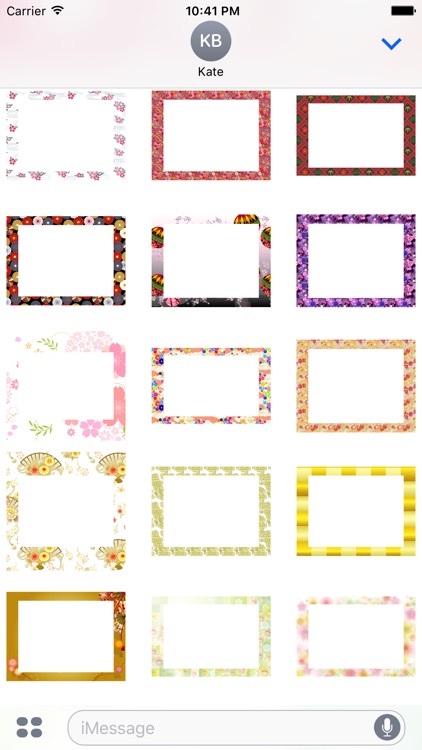 Japanese pattern frame sticker