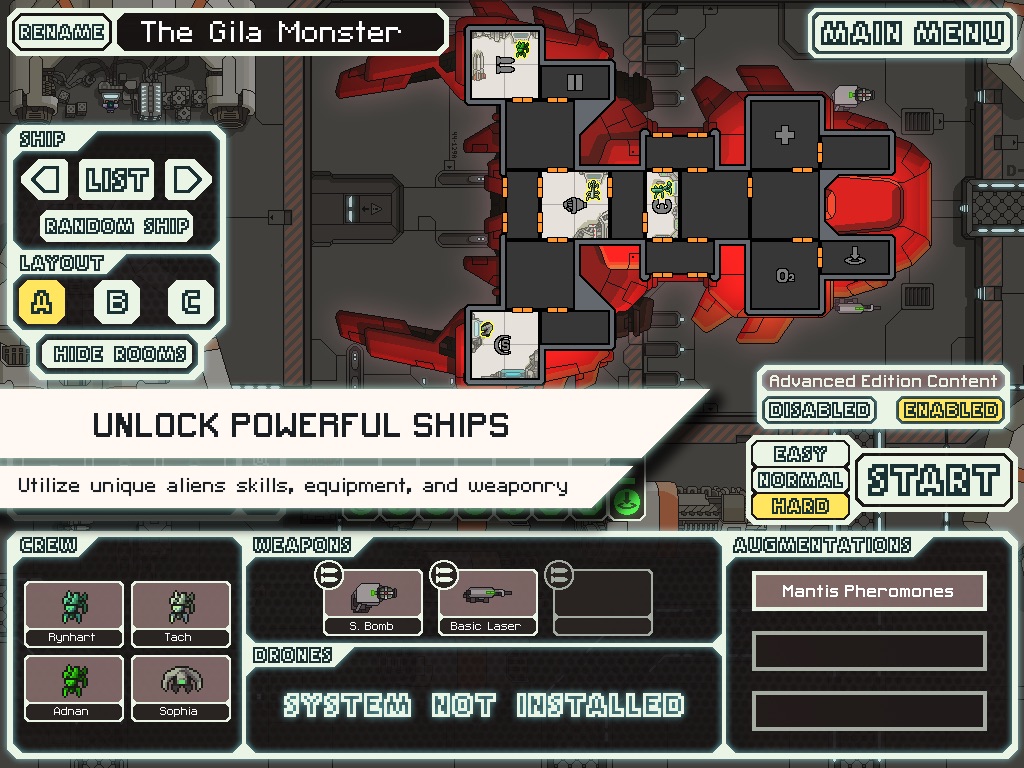 Screenshot do app FTL: Faster Than Light