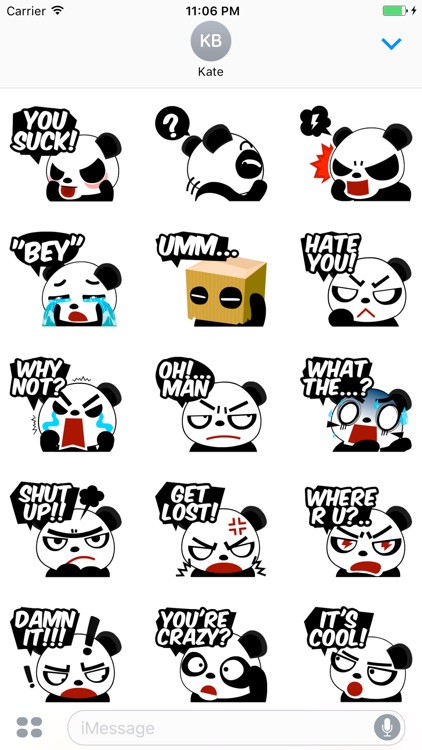 Chatting Panda Sticker